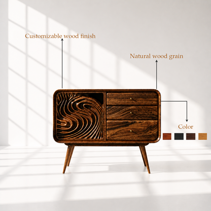 Mid Century Modern Walnut Nightstand