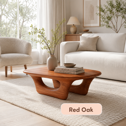 Solid Wood Round Low Coffee Table