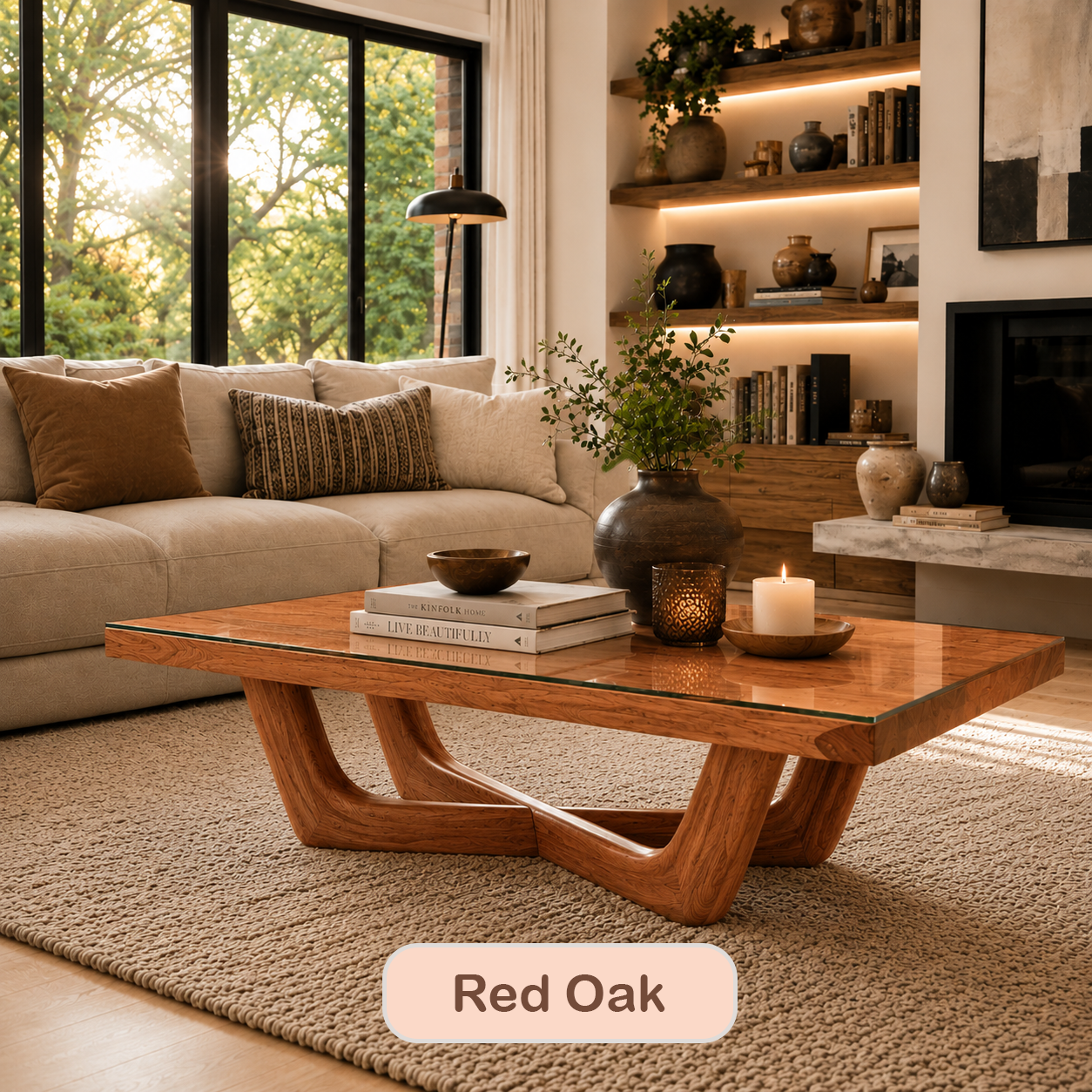 Handmade Modern Live Edge Coffee Table