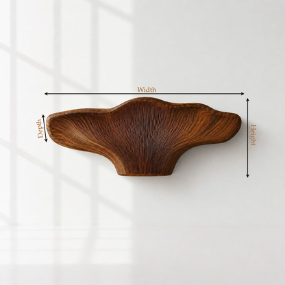Organic Solid Wood Fungi Floating Shelves