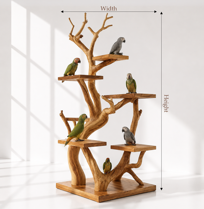 Multi-Level Tree Branch Bird Play Stand