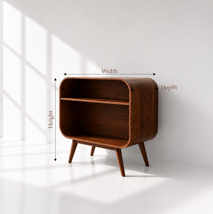 Rustic Solid Wood Record Player Stand