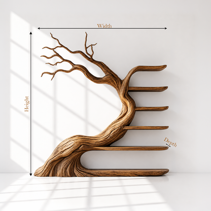 Nature Inspired Wooden Tree Bookshelf