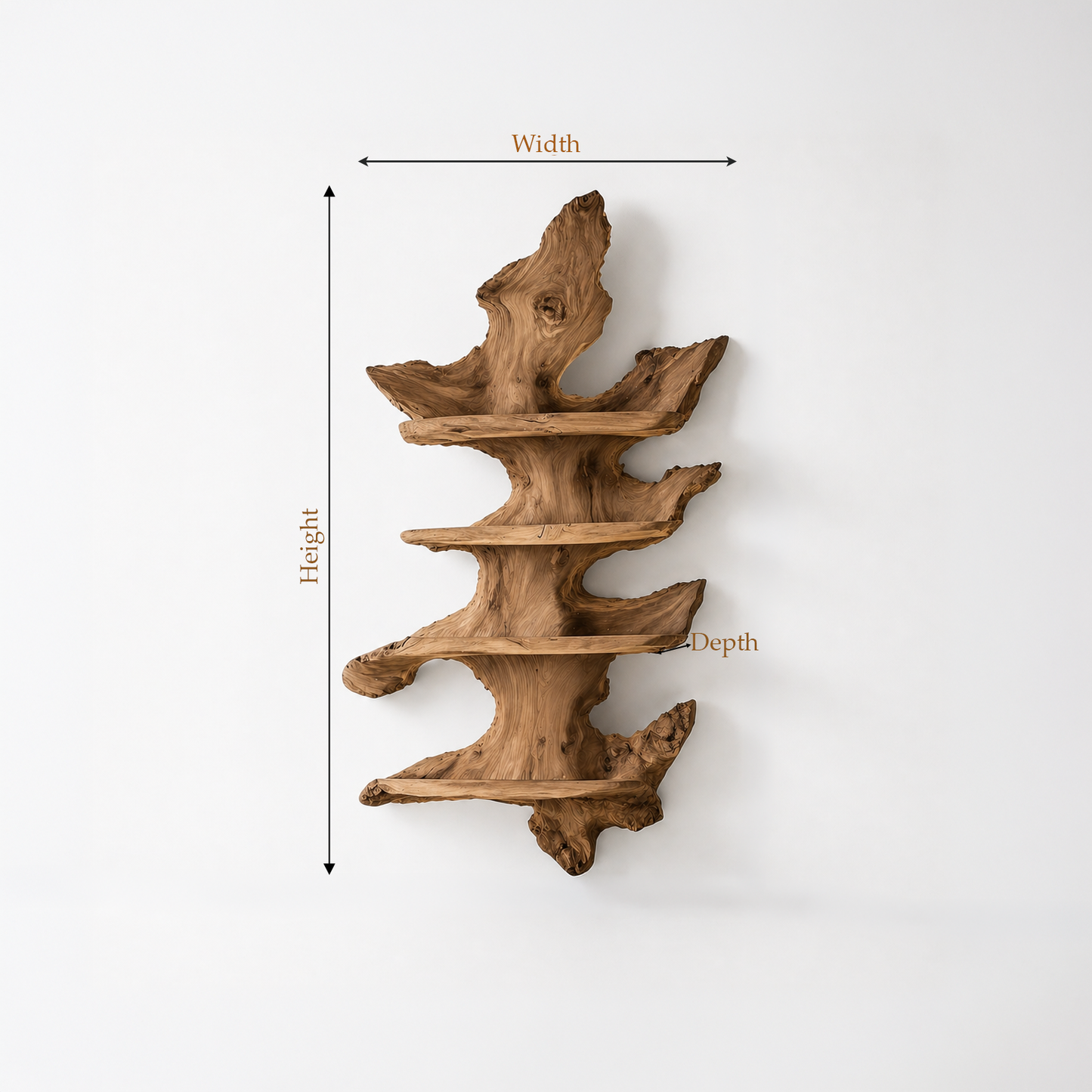 Wall Mounted Live Edge Wine Rack