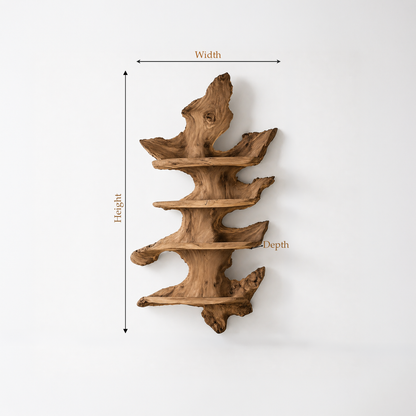 Wall Mounted Live Edge Wine Rack