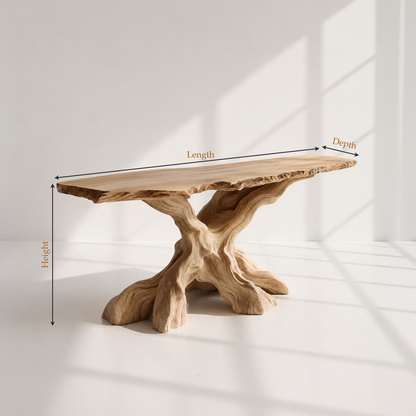 Rustic Live Edge Console Table