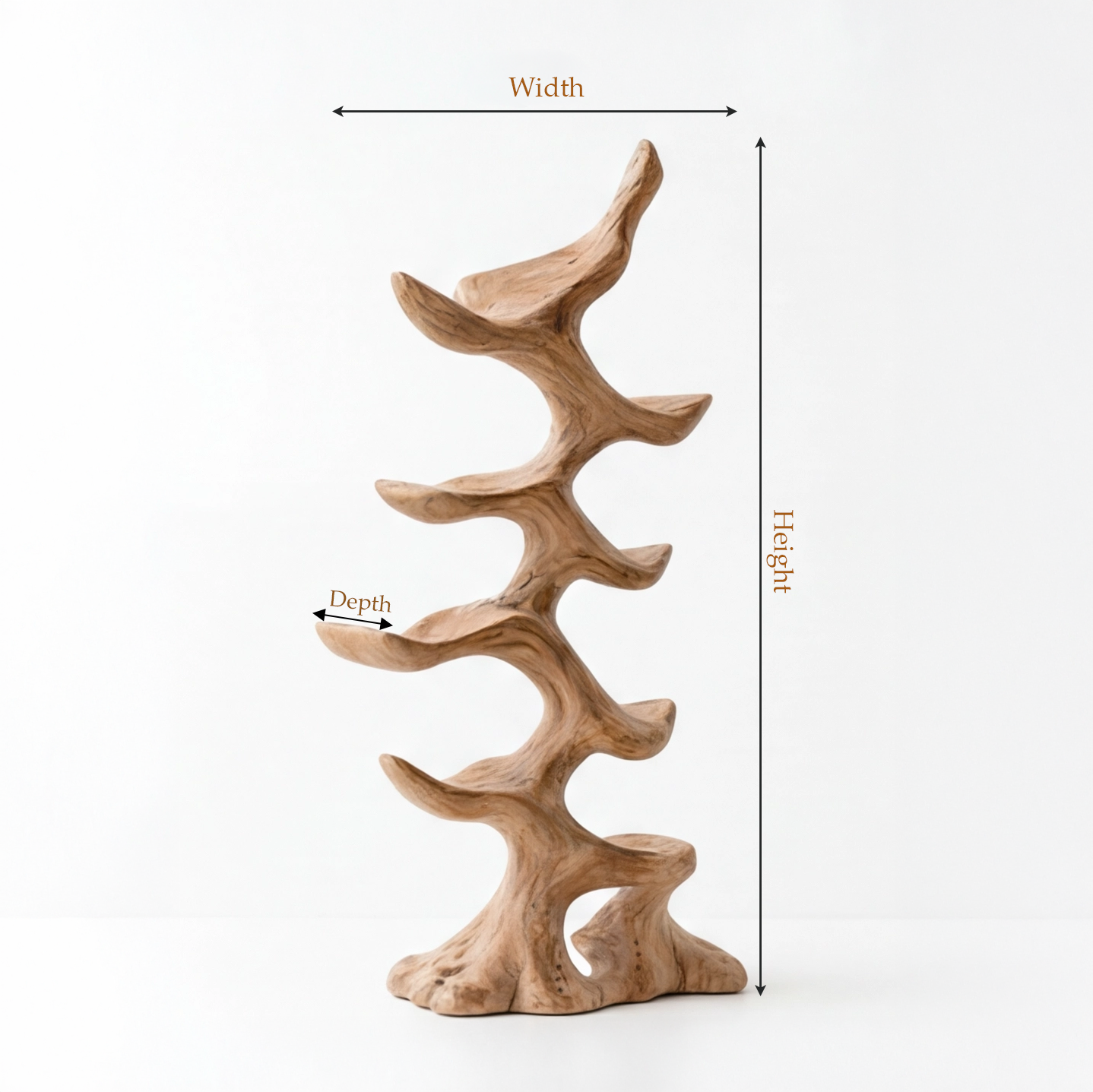 Freestanding Wooden Tree Wine Rack