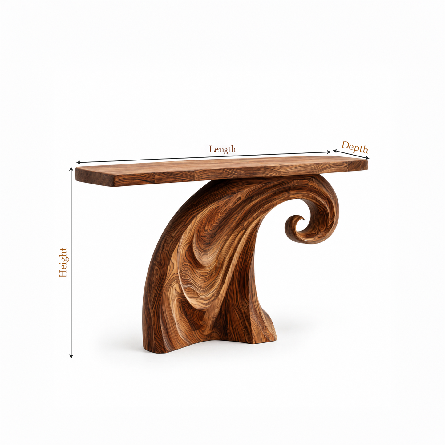 Organic Modern Sculptural Console Table