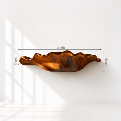 Rustic Solid Wood Mushroom Floating Shelves