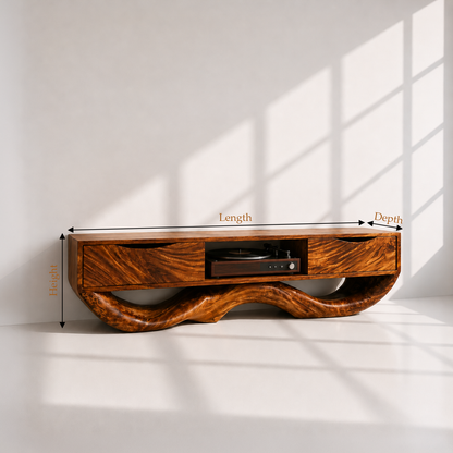 Organic Wood Modern TV Stand