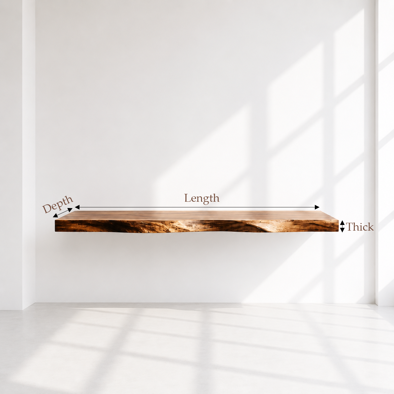 Rustic Modern Floating Wood Bathroom Vanity