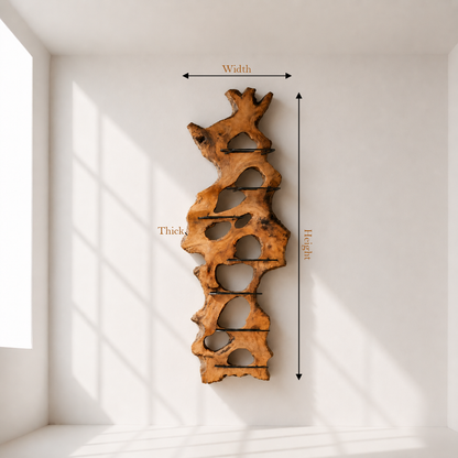 Floating Live Edge Wine Rack