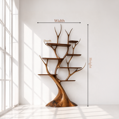 Artisan Tree Shaped Open Bookshelf