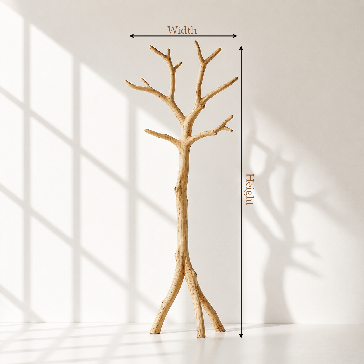 Farmhouse Solid Wood Tree Coat Rack