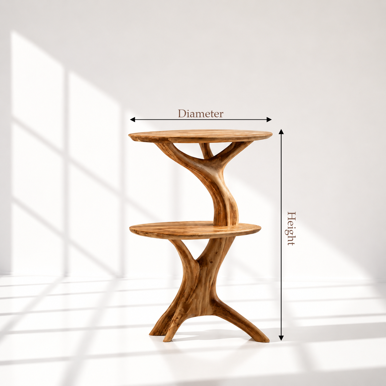 Wooden Tree Record Player Stand