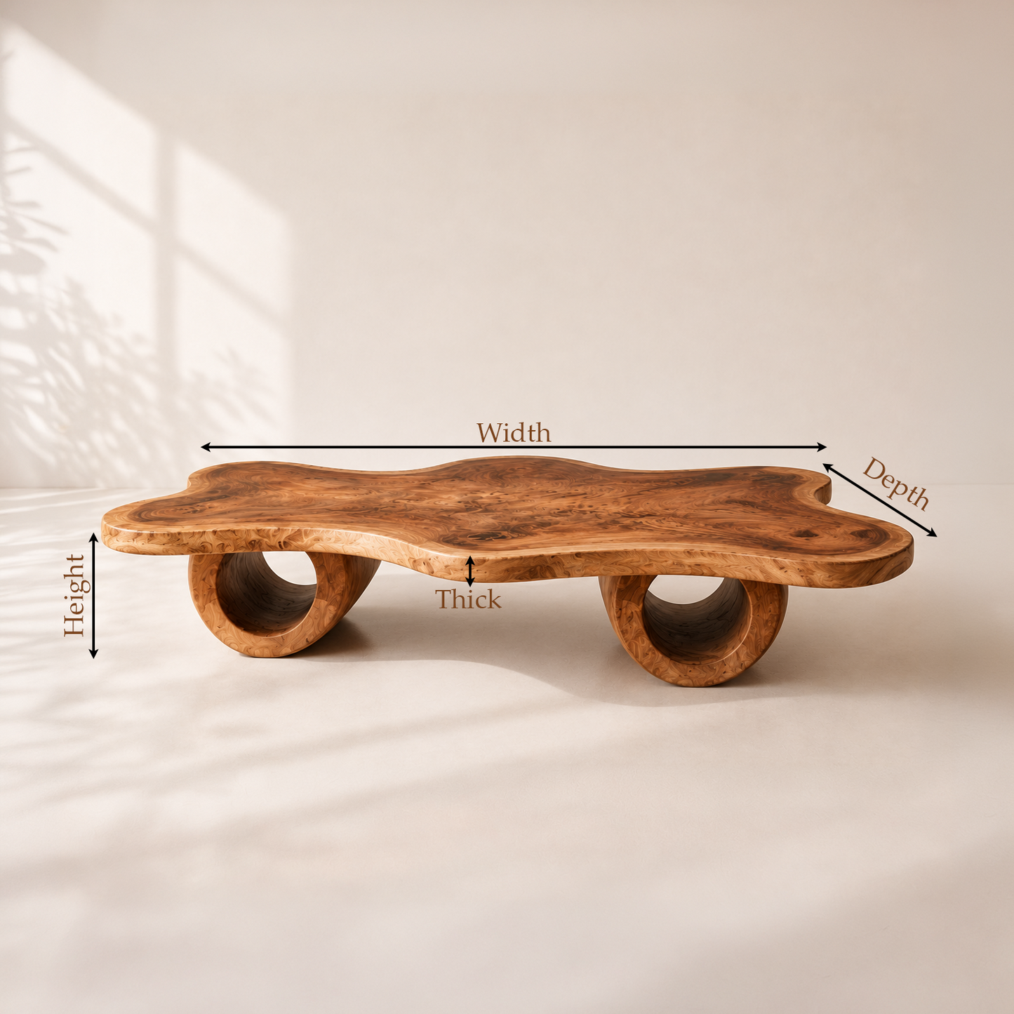Rustic Modern Live Edge Coffee Table