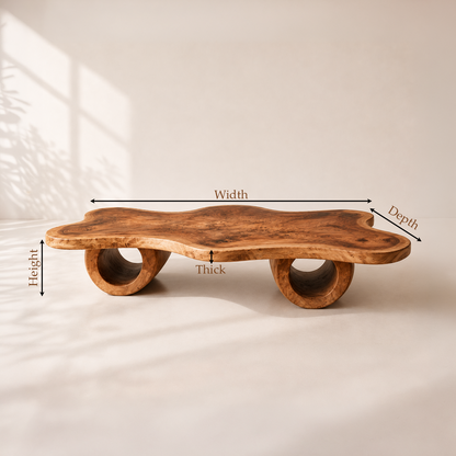 Rustic Modern Live Edge Coffee Table