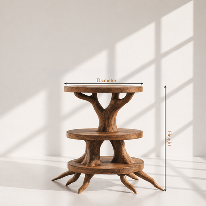 Mid-Century Round Vinyl Record Player Stand