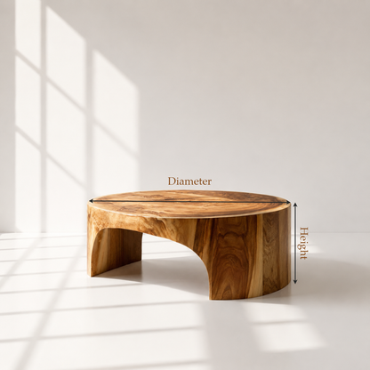 Organic Modern Solid Wood Coffee Table