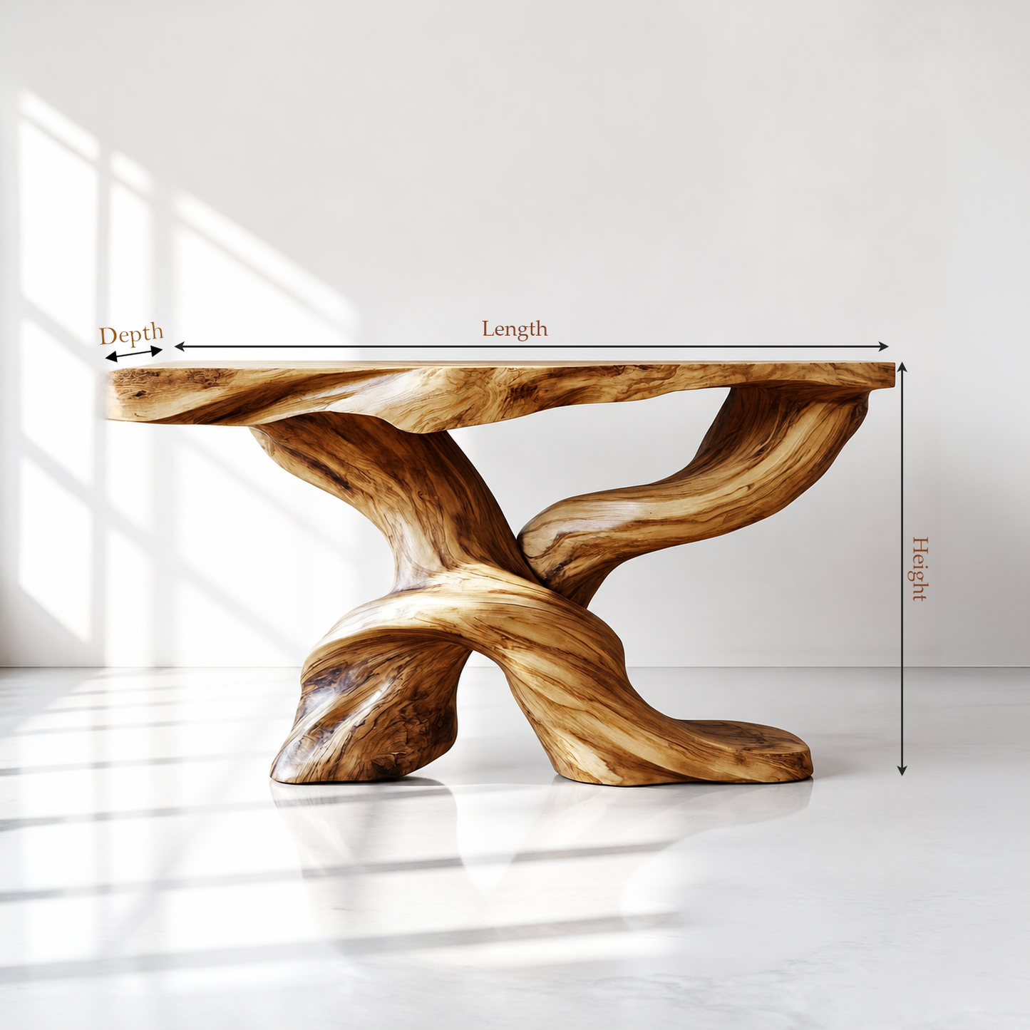Handmade Wood Entryway Console Table