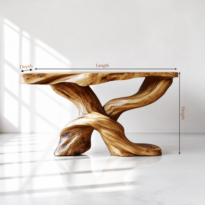 Handmade Wood Entryway Console Table