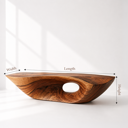 Handmade Artisanal Solid Wood Coffee Table