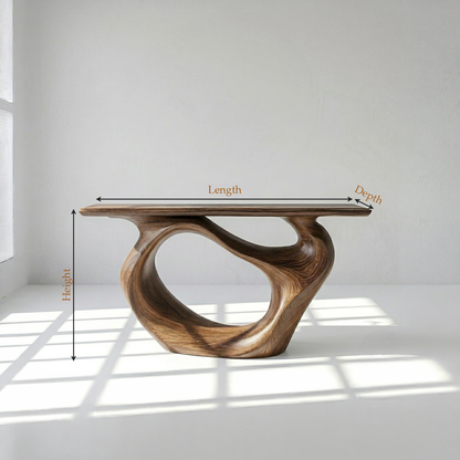 Organic Modern Solid Wood Console Table