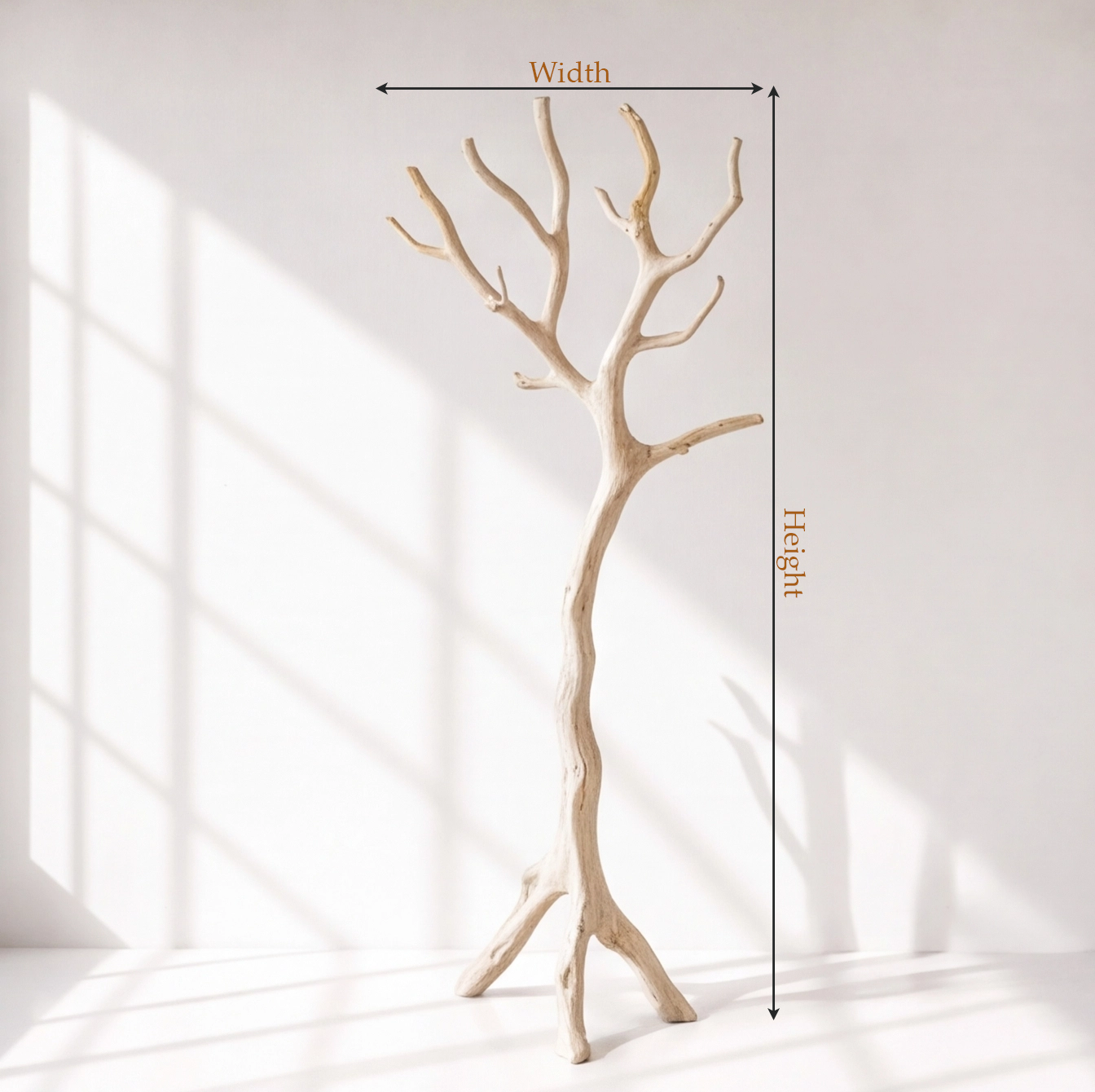 Rustic Wood Tree Coat Rack Stand