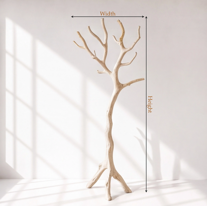 Rustic Wood Tree Coat Rack Stand