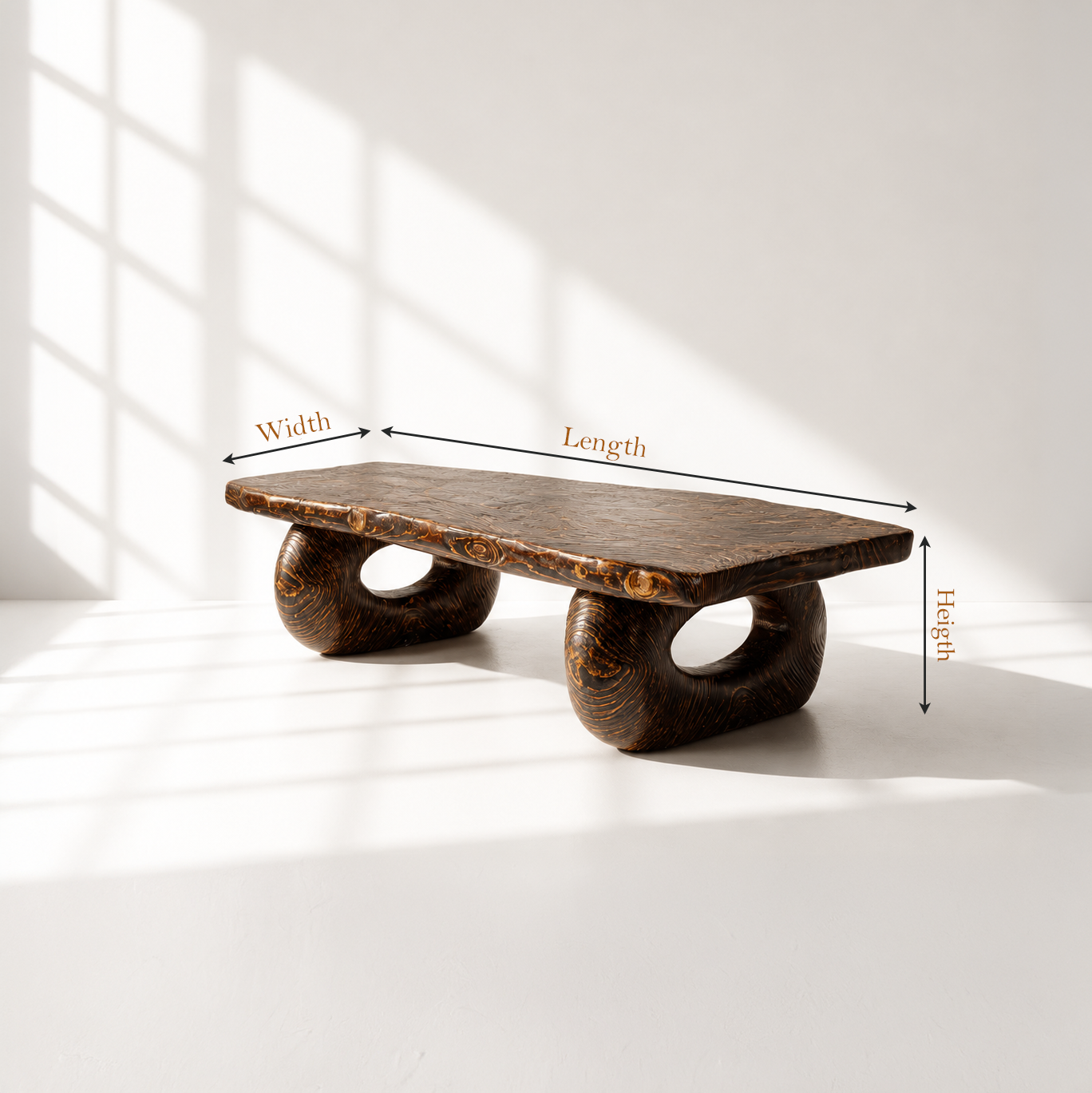 Handmade Solid Wood Rustic Coffee Table