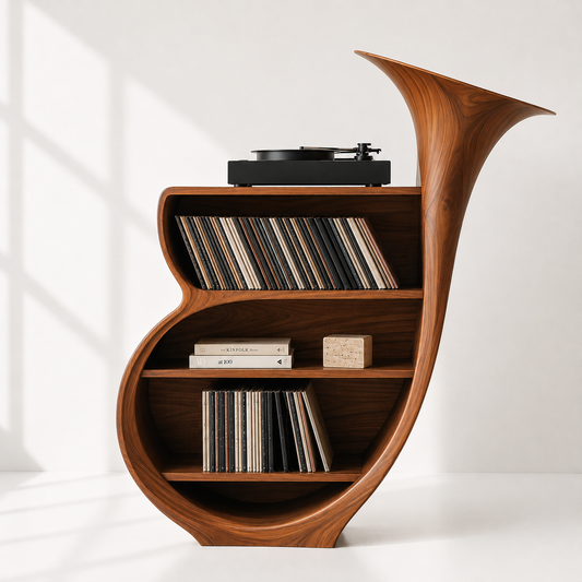 Organic Modern Record Player Stand