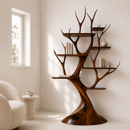 Artisan Tree Shaped Open Bookshelf