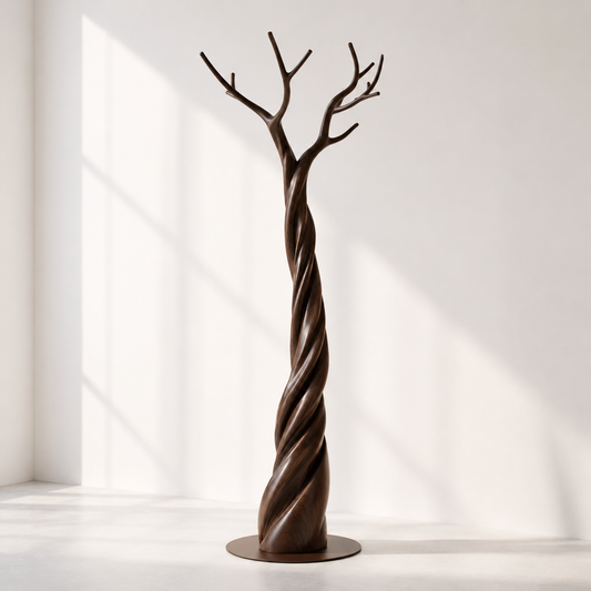 Modern Solid Wood Tree Coat Rack