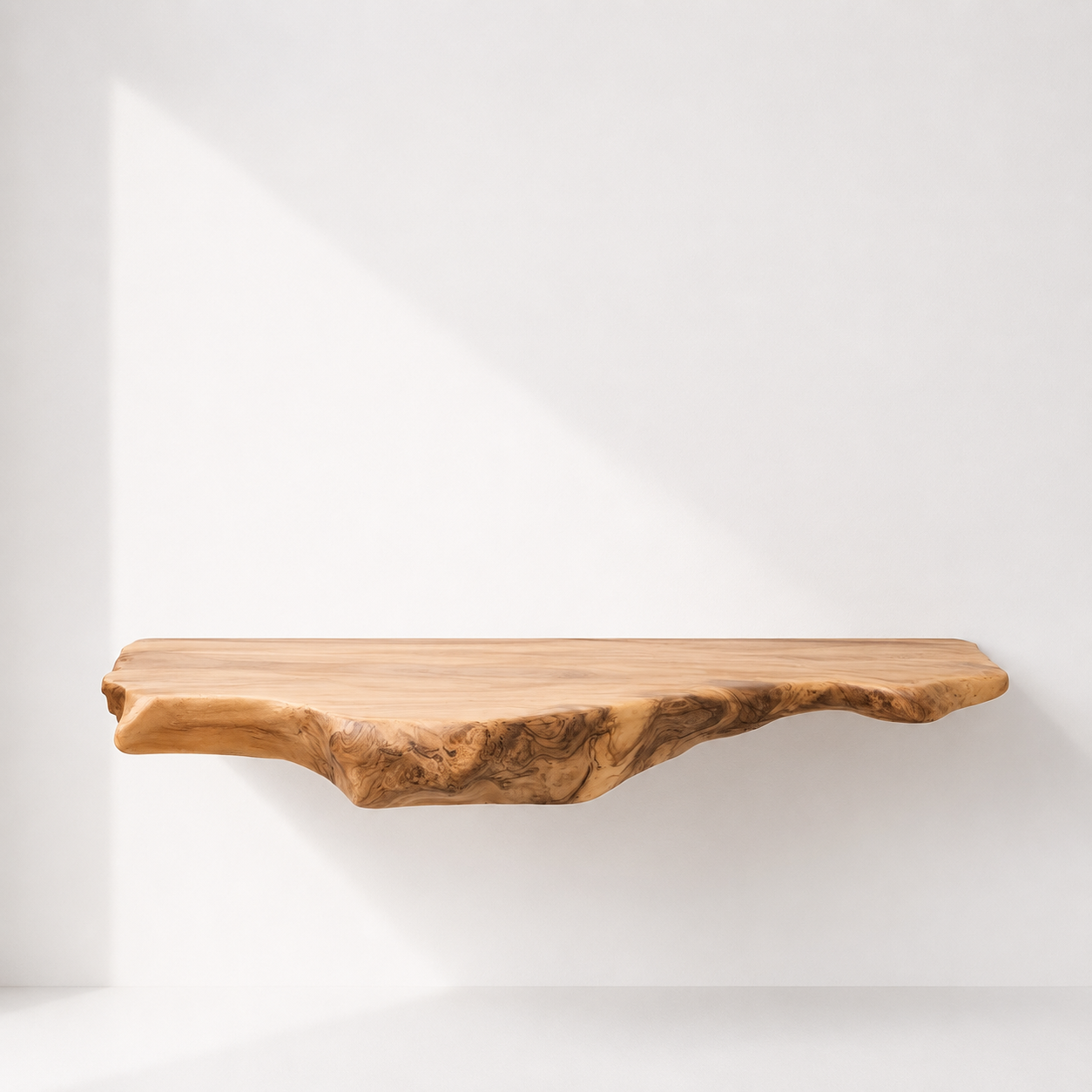 Floating Live Edge Solid Wood Vanity