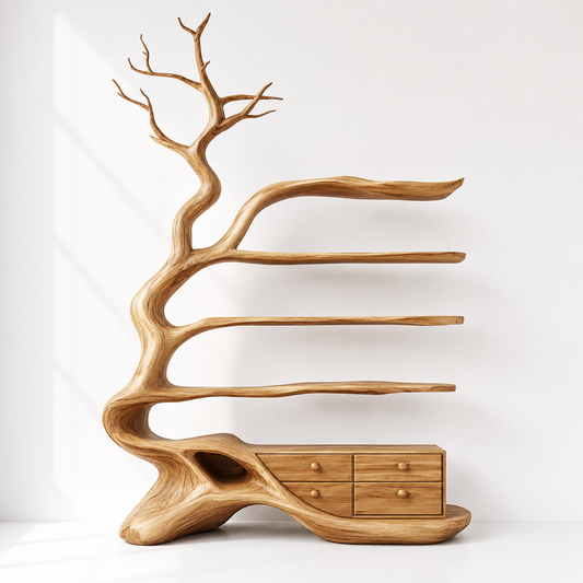 Hardwood Tree Shaped Bookshelf