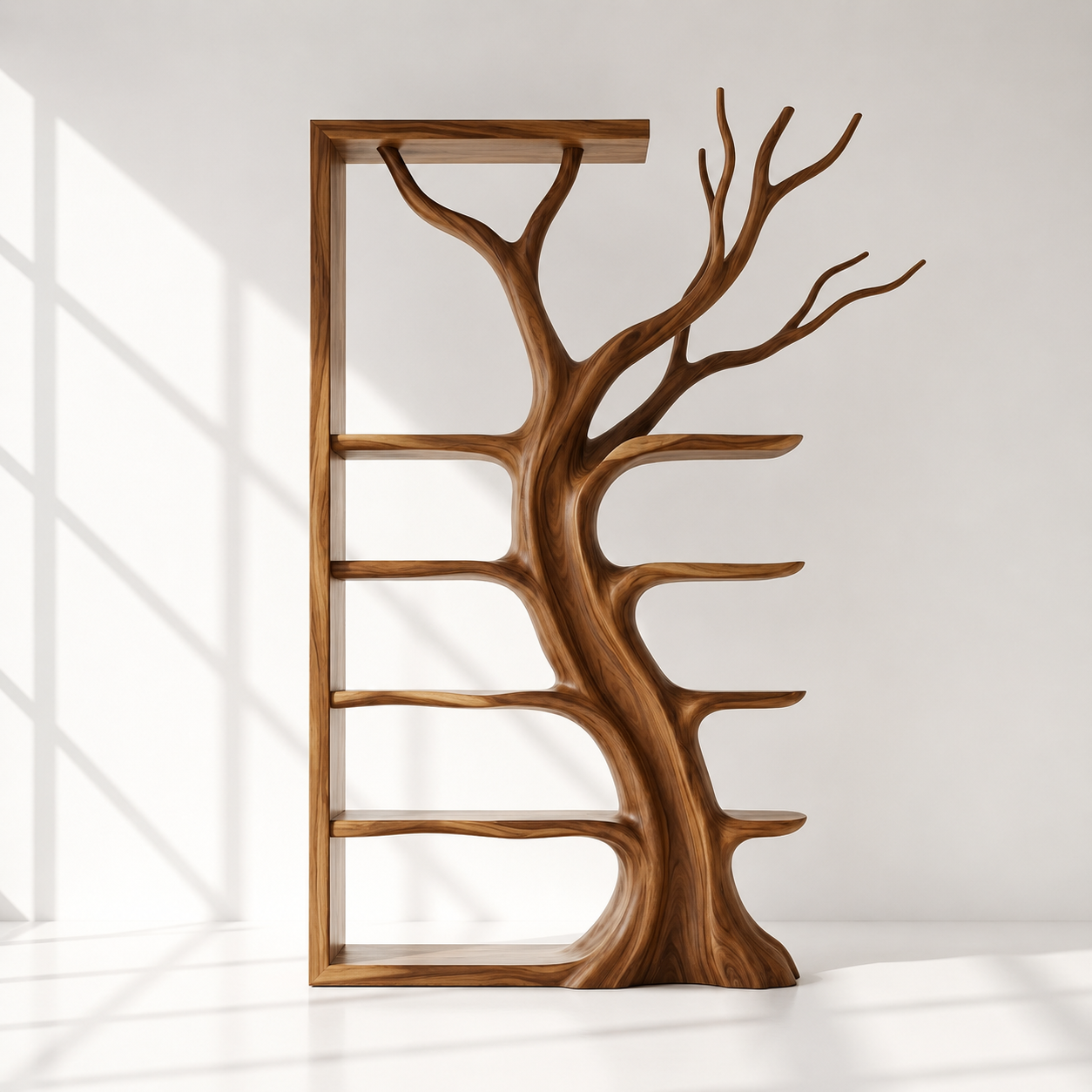 Solid Wood Bookcase Room Divider