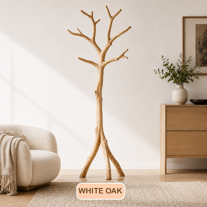 Farmhouse Solid Wood Tree Coat Rack