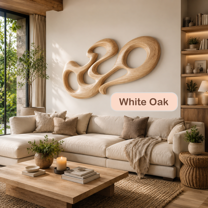 Organic Modern Abstract Wood Wall Sculpture
