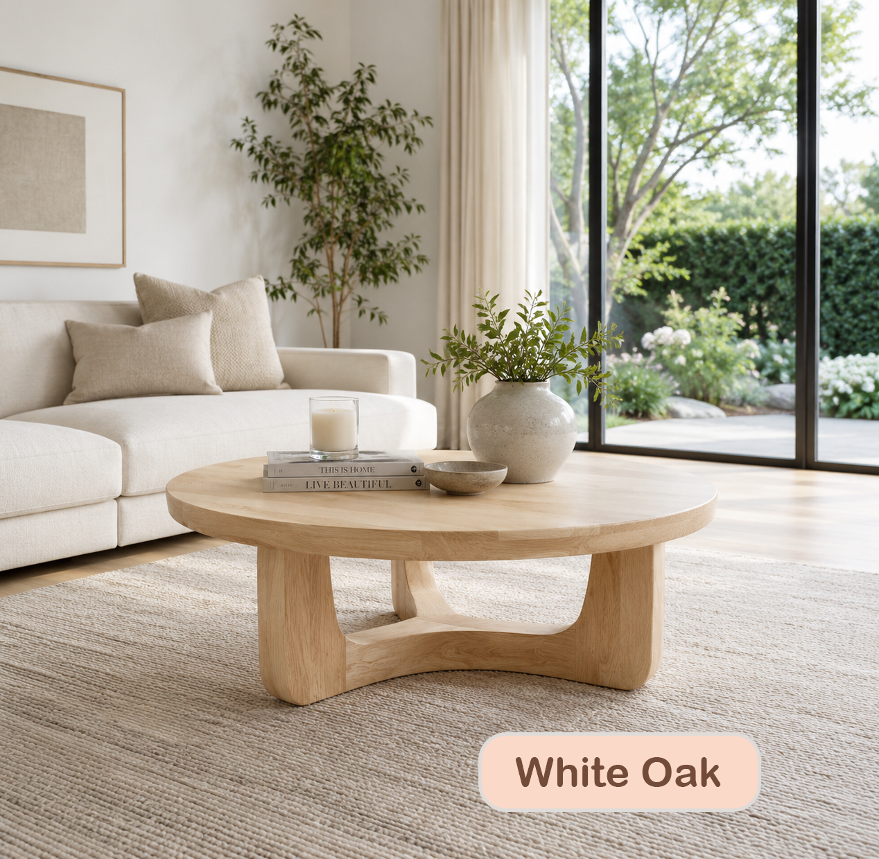 Modern Round Wood Coffee Table