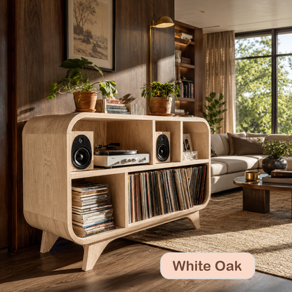 Solid Wood Vinyl Record Player Stand
