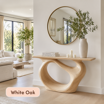 Organic Modern Solid Wood Console Table