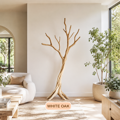 Natural Wood Tree Branch Coat Rack