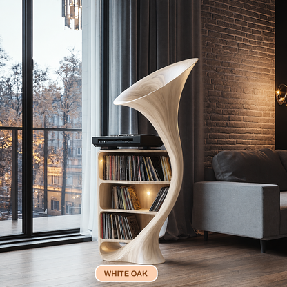 Modern Sculptural Record Player Stand